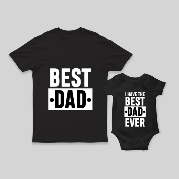 Father and Baby Matching Set | Custom Printed T-shirt and Romper Combo