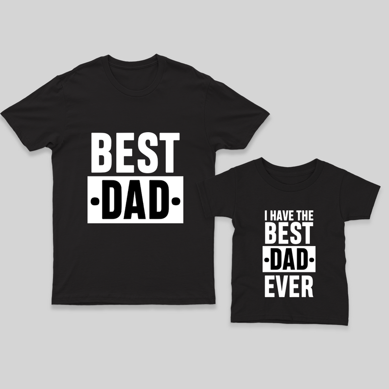 Best Dad Ever Matching Tees | Dad and Kid T-shirt Gift Set