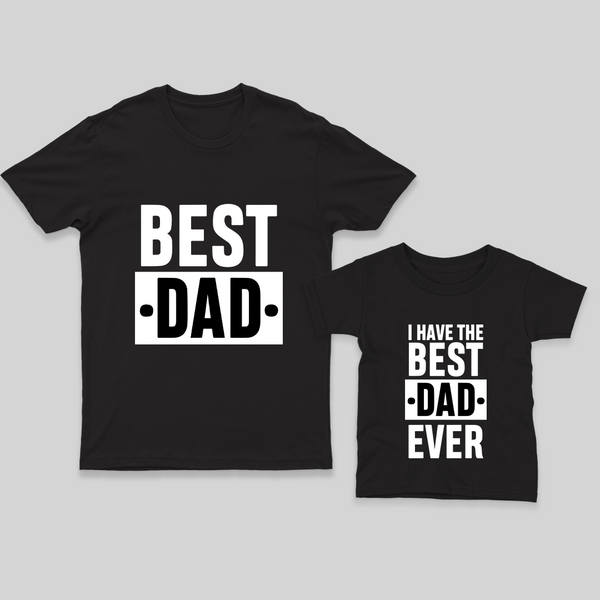 Best Dad Ever Matching Tees | Dad and Kid T-shirt Gift Set