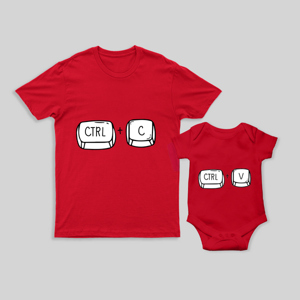 Father and Newborn Combo Outfit | Dad T-shirt with Baby Romper