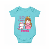 Best Dad Ever Print Arctic  Onesie-Custom Baby Romper  - ARCTIC BLUE - New Born (Chest 14")