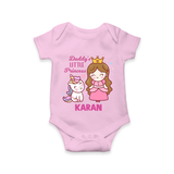 Best Dad Ever Print Arctic  Onesie-Custom Baby Romper  - BABY PINK - New Born (Chest 14")