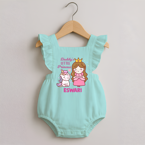 Best Dad Ever Print Arctic  Custom Baby Romper Frock  - MINT GREEN - 0 - 3 Months Old (Chest 19")