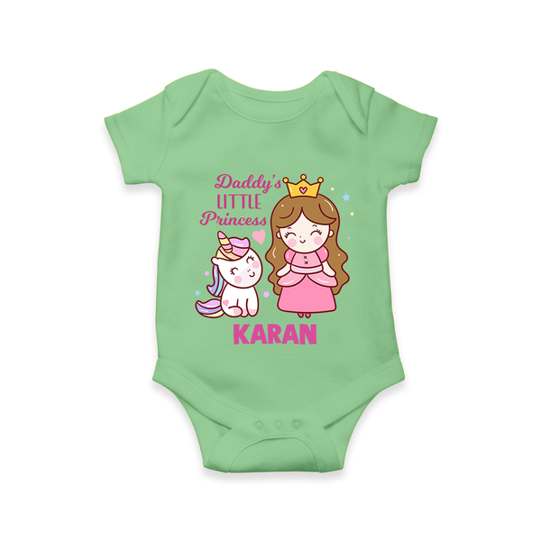 Best Dad Ever Print Arctic  Onesie-Custom Baby Romper  - GREEN - New Born (Chest 14")