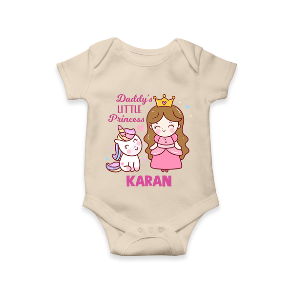 Best Dad Ever Print Arctic  Onesie-Custom Baby Romper  - IVORY - New Born (Chest 14")
