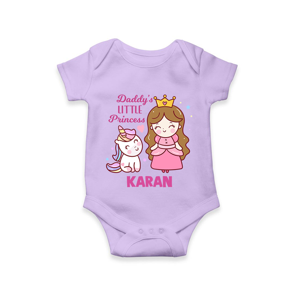 Best Dad Ever Print Arctic  Onesie-Custom Baby Romper  - LILAC - New Born (Chest 14")