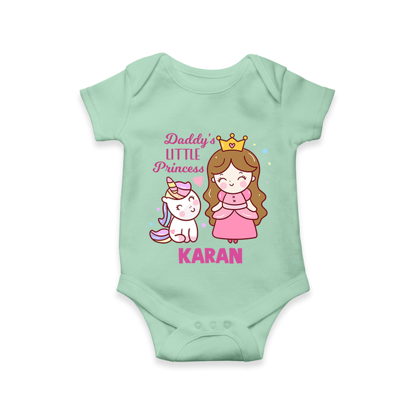 Best Dad Ever Print Arctic  Onesie-Custom Baby Romper  - MINT GREEN - New Born (Chest 14")