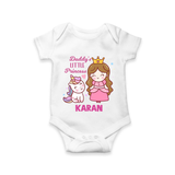Best Dad Ever Print Arctic  Onesie-Custom Baby Romper  - WHITE - New Born (Chest 14")