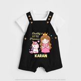 Best Dad Ever Print Arctic  Custom Baby dungaree  - BLACK - 0 - 5 Months Old (Chest 18")
