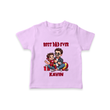 Custom Baby TSHIRT  Daddy & Me Heart Print   - LILAC - 0-5 Months Old (Chest 17")