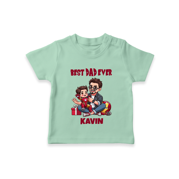 Custom Baby TSHIRT  Daddy & Me Heart Print   - MINT GREEN - 0-5 Months Old (Chest 17")