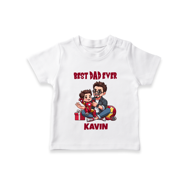 Custom Baby TSHIRT  Daddy & Me Heart Print   - WHITE - 0-5 Months Old (Chest 17")