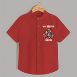 Custom Baby shirt  Daddy & Me Heart Print   - RED - 0 - 6 Months Old (Chest 23")