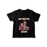 Custom Baby TSHIRT  Daddy & Me Heart Print   - BLACK - 0-5 Months Old (Chest 17")