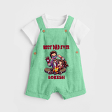 Dad You Are My Hero Print  Custom Baby dungaree - GREEN - 0 - 5 Months Old (Chest 18")
