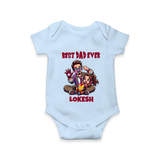 Dad You Are My Hero Print  Onesie-Custom Baby Romper - BABY BLUE - New Born (Chest 14")