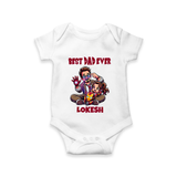 Dad You Are My Hero Print  Onesie-Custom Baby Romper - WHITE - New Born (Chest 14")
