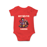 Dad You Are My Hero Print  Onesie-Custom Baby Romper - RED - New Born (Chest 14")
