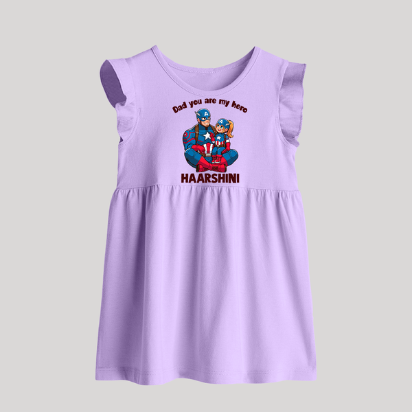 Custom Baby Baby Frock Daddy’s Little Princess Print   - LILAC - 0 - 3 Months Old (Chest 17")