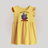 Custom Baby Baby Frock Daddy’s Little Princess Print   - PASTEL YELLOW - 0 - 3 Months Old (Chest 17")
