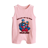 Custom Baby Button Romper Daddy’s Little Princess Print   - BABY PINK - New Born (Chest 18")