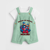Custom Baby dungaree Daddy’s Little Princess Print   - MINT GREEN - 0 - 5 Months Old (Chest 18")