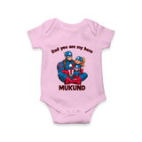 Custom Baby Romper – Daddy’s Little Princess Print  Onesie - BABY PINK - New Born (Chest 14")