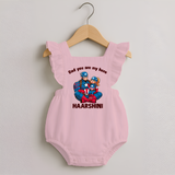 Custom Baby Romper Frock Daddy’s Little Princess Print   - BABY PINK - 0 - 3 Months Old (Chest 19")
