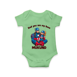 Custom Baby Romper – Daddy’s Little Princess Print  Onesie - GREEN - New Born (Chest 14")