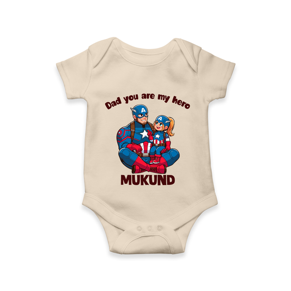 Custom Baby Romper – Daddy’s Little Princess Print  Onesie - IVORY - New Born (Chest 14")