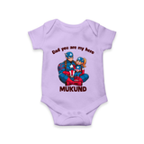 Custom Baby Romper – Daddy’s Little Princess Print  Onesie - LILAC - New Born (Chest 14")