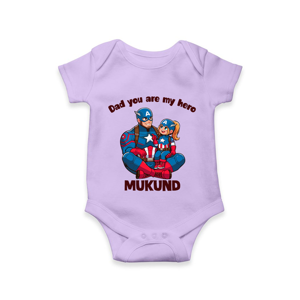 Custom Baby Romper – Daddy’s Little Princess Print  Onesie - LILAC - New Born (Chest 14")