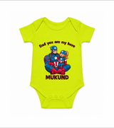 Custom Baby Romper – Daddy’s Little Princess Print  Onesie - LIME GREEN - New Born (Chest 14")