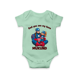 Custom Baby Romper – Daddy’s Little Princess Print  Onesie - MINT GREEN - New Born (Chest 14")