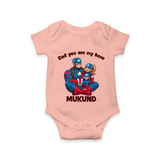 Custom Baby Romper – Daddy’s Little Princess Print  Onesie - PEACH - New Born (Chest 14")