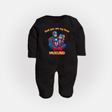 Custom Baby Full Body Suit Daddy’s Little Princess Print   - BLACK - New Born (Chest 7.5")