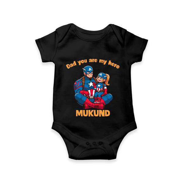Custom Baby Romper – Daddy’s Little Princess Print  Onesie - BLACK - New Born (Chest 14")