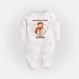 Best Friends For Life Print  Custom Baby Full Body Suit  - WHITE - New Born (Chest 7.5")