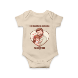 Best Friends For Life Print  Onesie-Custom Baby Romper  - IVORY - New Born (Chest 14")