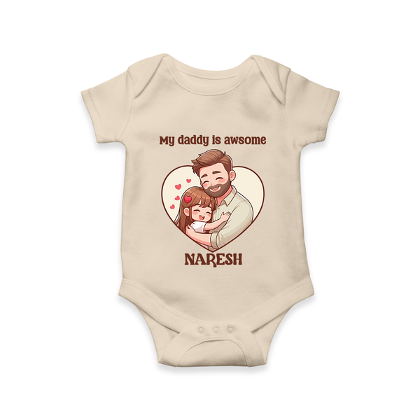 Best Friends For Life Print  Onesie-Custom Baby Romper  - IVORY - New Born (Chest 14")