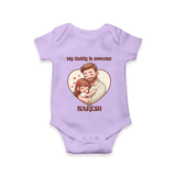 Best Friends For Life Print  Onesie-Custom Baby Romper  - LILAC - New Born (Chest 14")