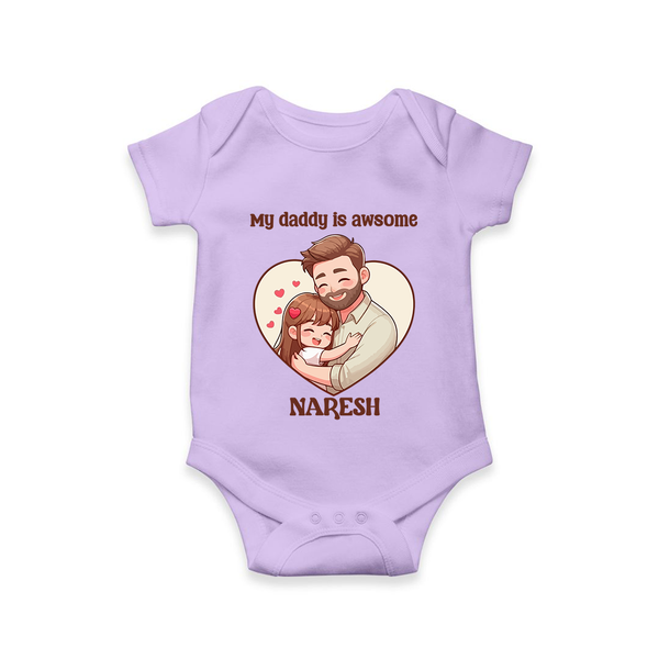 Best Friends For Life Print  Onesie-Custom Baby Romper  - LILAC - New Born (Chest 14")