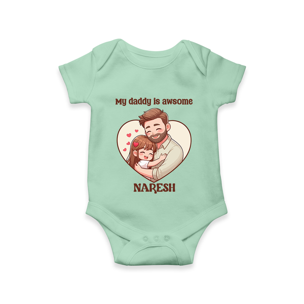 Best Friends For Life Print  Onesie-Custom Baby Romper  - MINT GREEN - New Born (Chest 14")