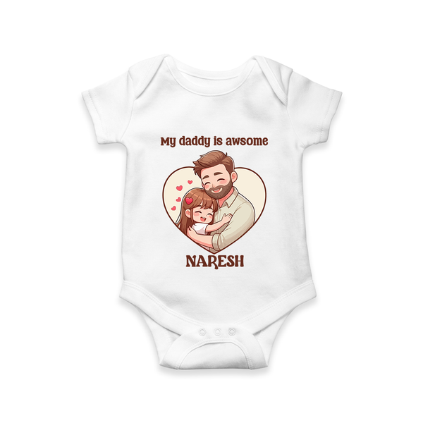 Best Friends For Life Print  Onesie-Custom Baby Romper  - WHITE - New Born (Chest 14")