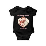 Best Friends For Life Print  Onesie-Custom Baby Romper  - BLACK - New Born (Chest 14")