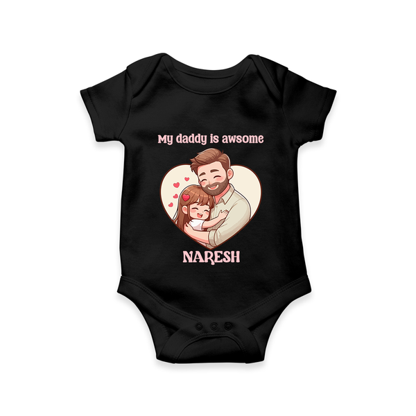 Best Friends For Life Print  Onesie-Custom Baby Romper  - BLACK - New Born (Chest 14")