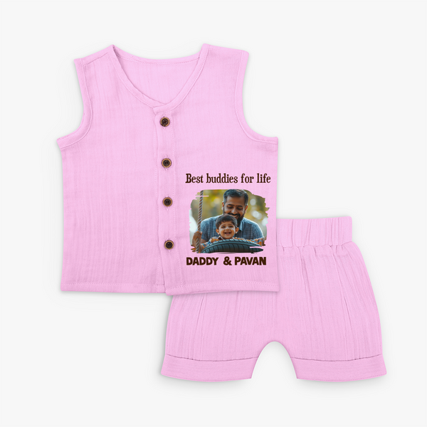 Custom Baby Jabla My Daddy Is Awesome Print   - BABY PINK - 0 - 3 Months Old (Chest 9.8")