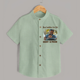 Custom Baby shirt My Daddy Is Awesome Print   - MINT GREEN - 0 - 6 Months Old (Chest 23")