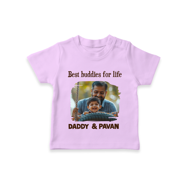 Custom Baby TSHIRT My Daddy Is Awesome Print   - LILAC - 0-5 Months Old (Chest 17")