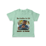 Custom Baby TSHIRT My Daddy Is Awesome Print   - MINT GREEN - 0-5 Months Old (Chest 17")